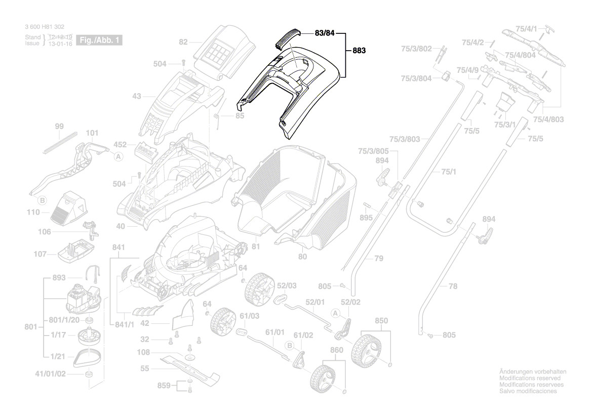 Bosch Fangkorb-Oberteil F 016 104 362